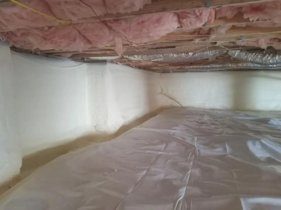 Crawl space encapsulation with closed-cell spray foam for Roof Waterproofing in Chanceford